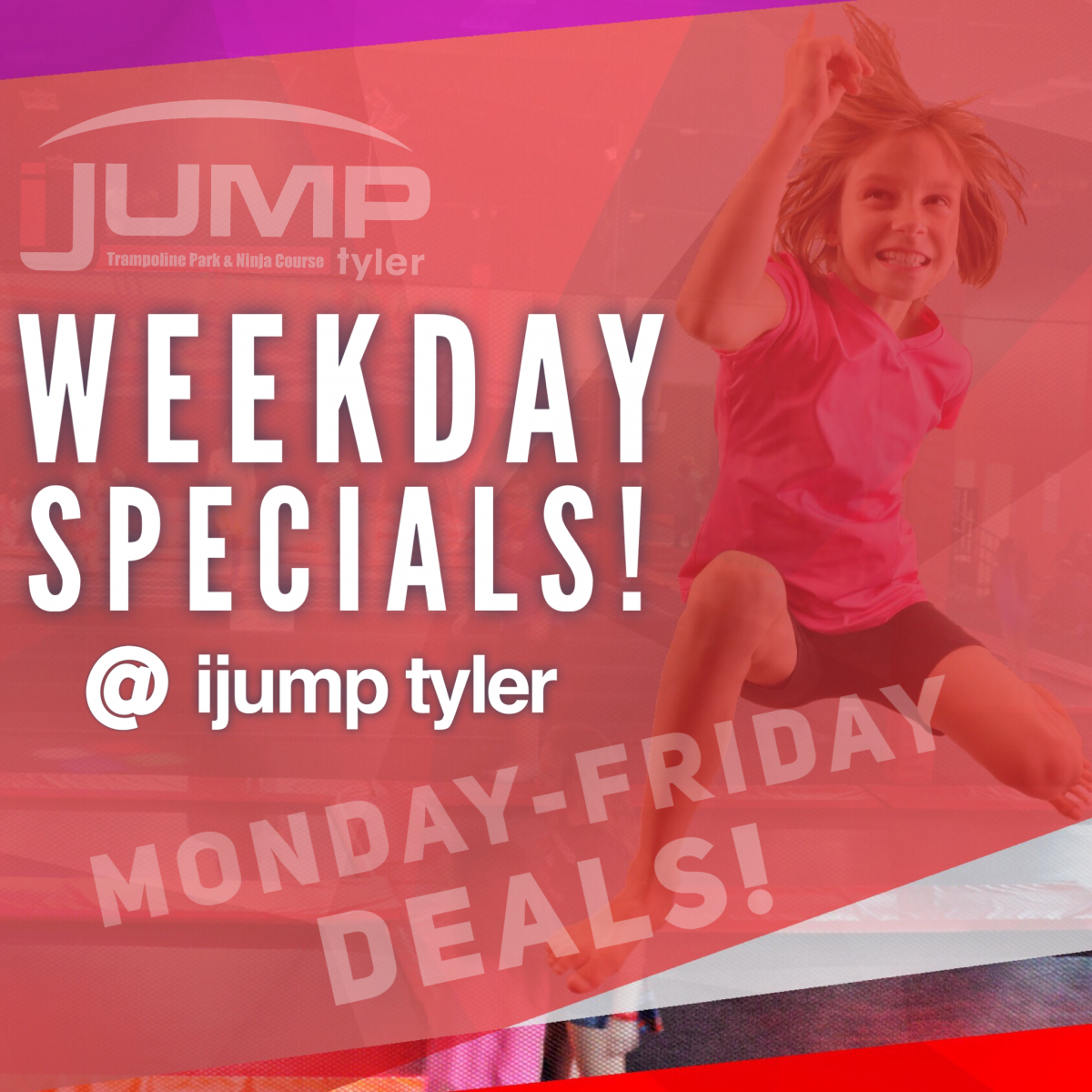 iJump Tyler Trampoline Park Ninja Course Birthday Party Rooms